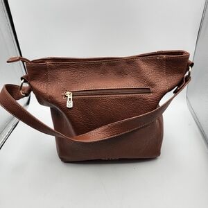 Montana West Vegan Slouch Brown Shoulder Bag